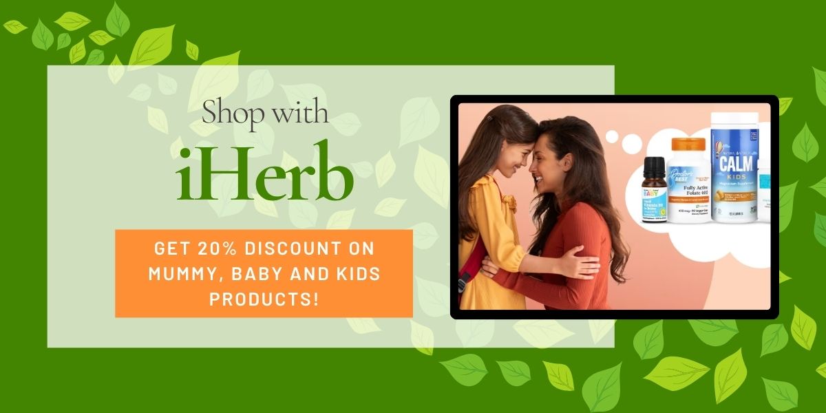 Shop Smart with iHERB: Get 20% Discount on Mummy, Baby and Kids Products!