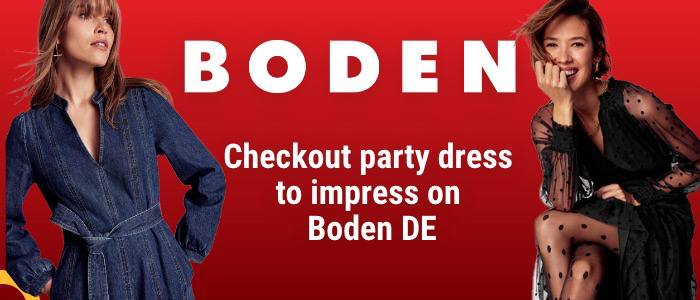 Checkout party dress to impress​ on Boden DE