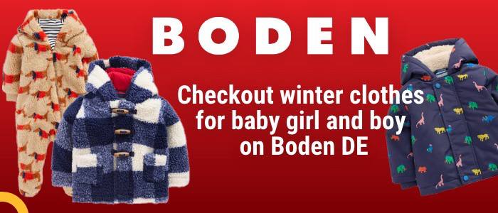 Checkout winter clothes for baby girl and boy on Boden DE