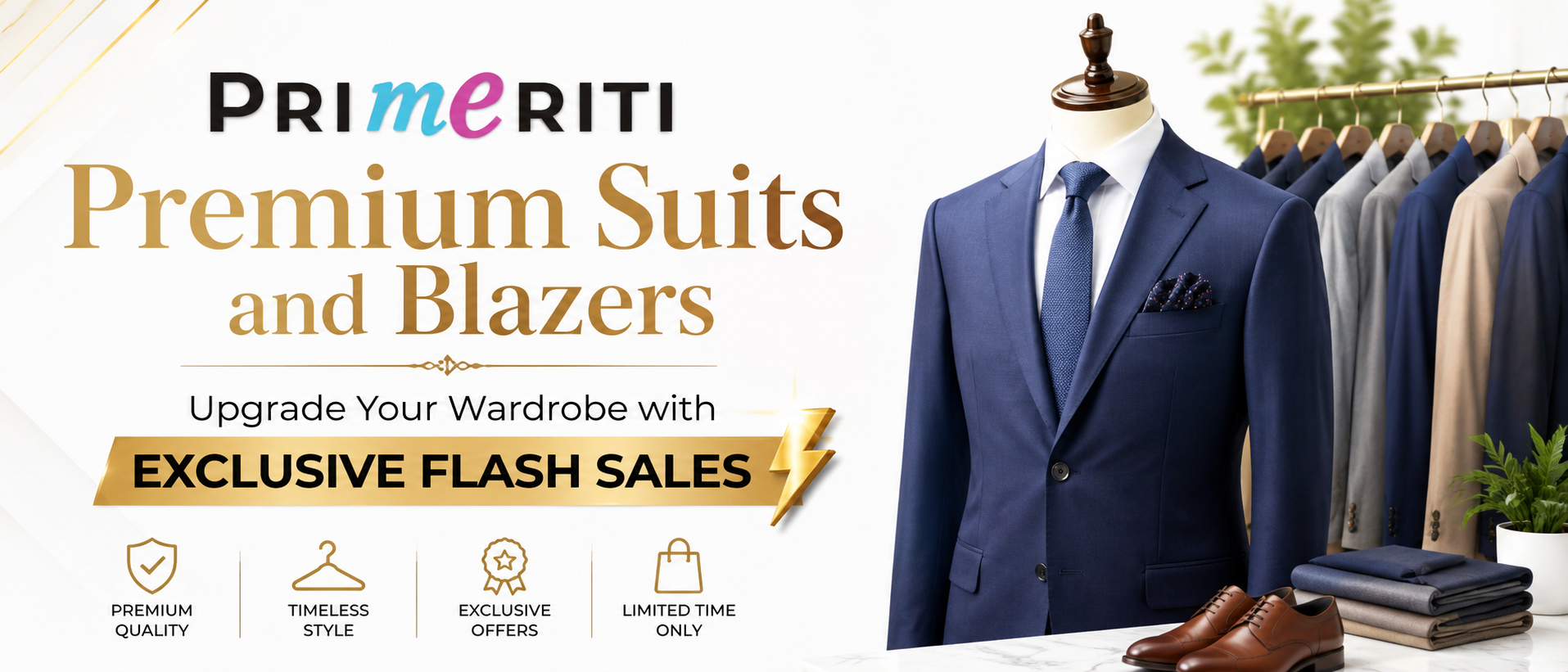 Premium Suits and Blazers: Upgrade Your Wardrobe with Exclusive Flash Sales