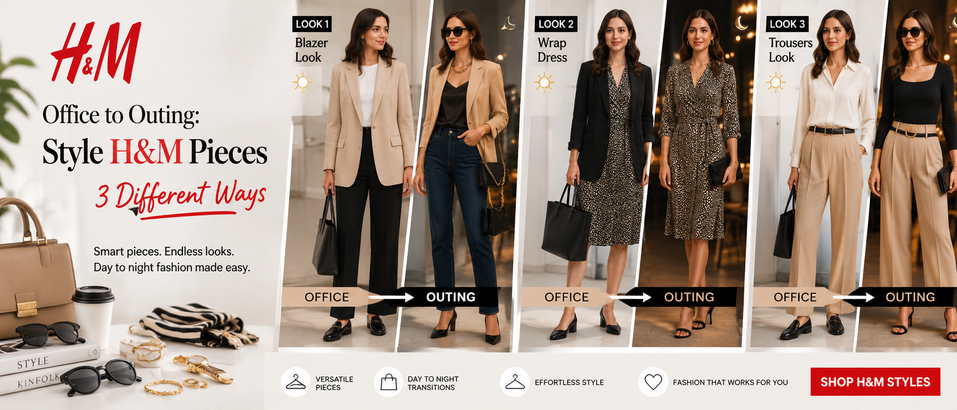 Office to Outing Style H&M Pieces 3 Different Ways